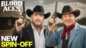 Blood Aces Yellowstone, Yellowstone sequel, Yellowstone spin off, Blood Aces trailer, Yellowstone universe, Taylor Sheridan series, Paramount Plus shows, western drama series, Yellowstone new series, Blood Aces first look